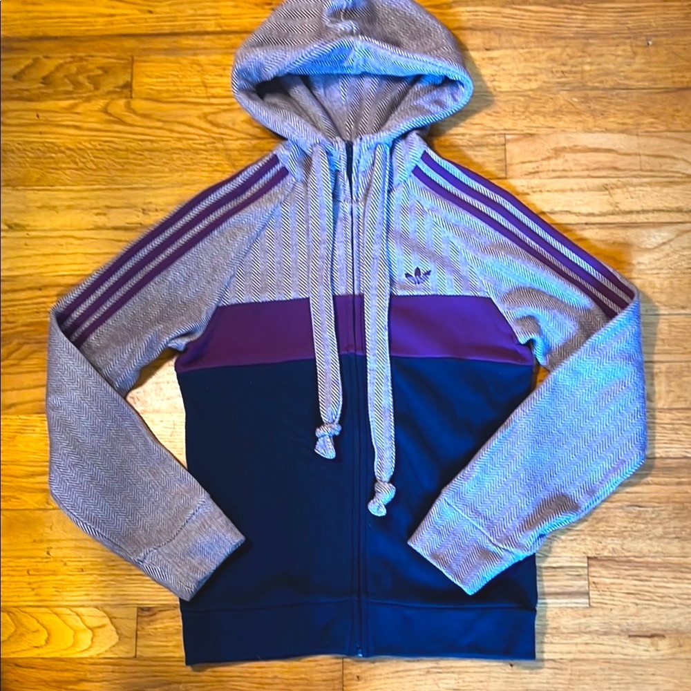 Adidas Originals Gray and Purple Sweater